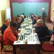 Toorak House Club Room  Players working hard